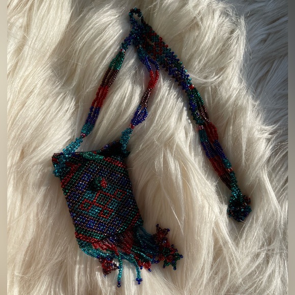 Set of Handmade Beaded Necklace Pouch Bags, Prayer Bags from Israel - Picture 15 of 16